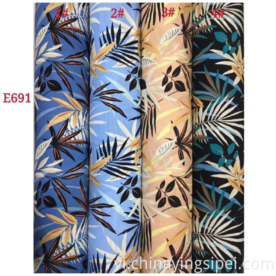 ISP Dệt may 45S mềm Challis Rayon Fabric Fabric Rayon Floral in Tecido Vật liệu Viscose 100% vải Rayon